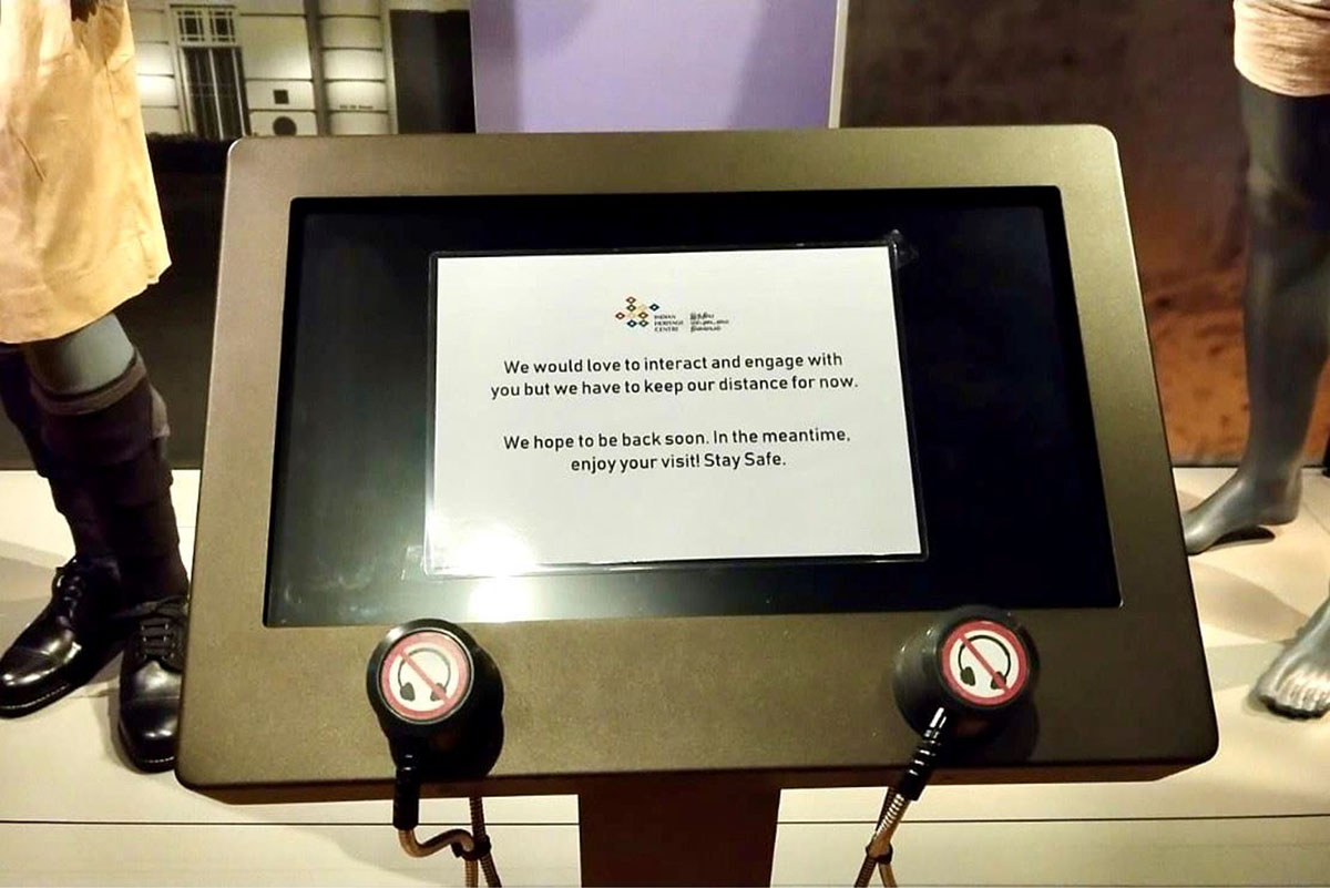 Audio interactives closed temporarily at the Indian Heritage Centre