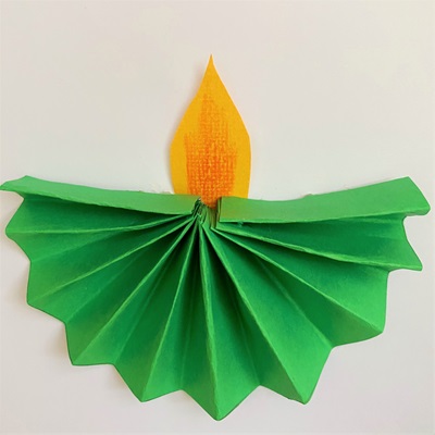 Oil lamp paper craft