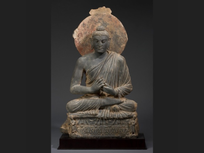Statue of Buddha teaching from Asian Civilisations Museum