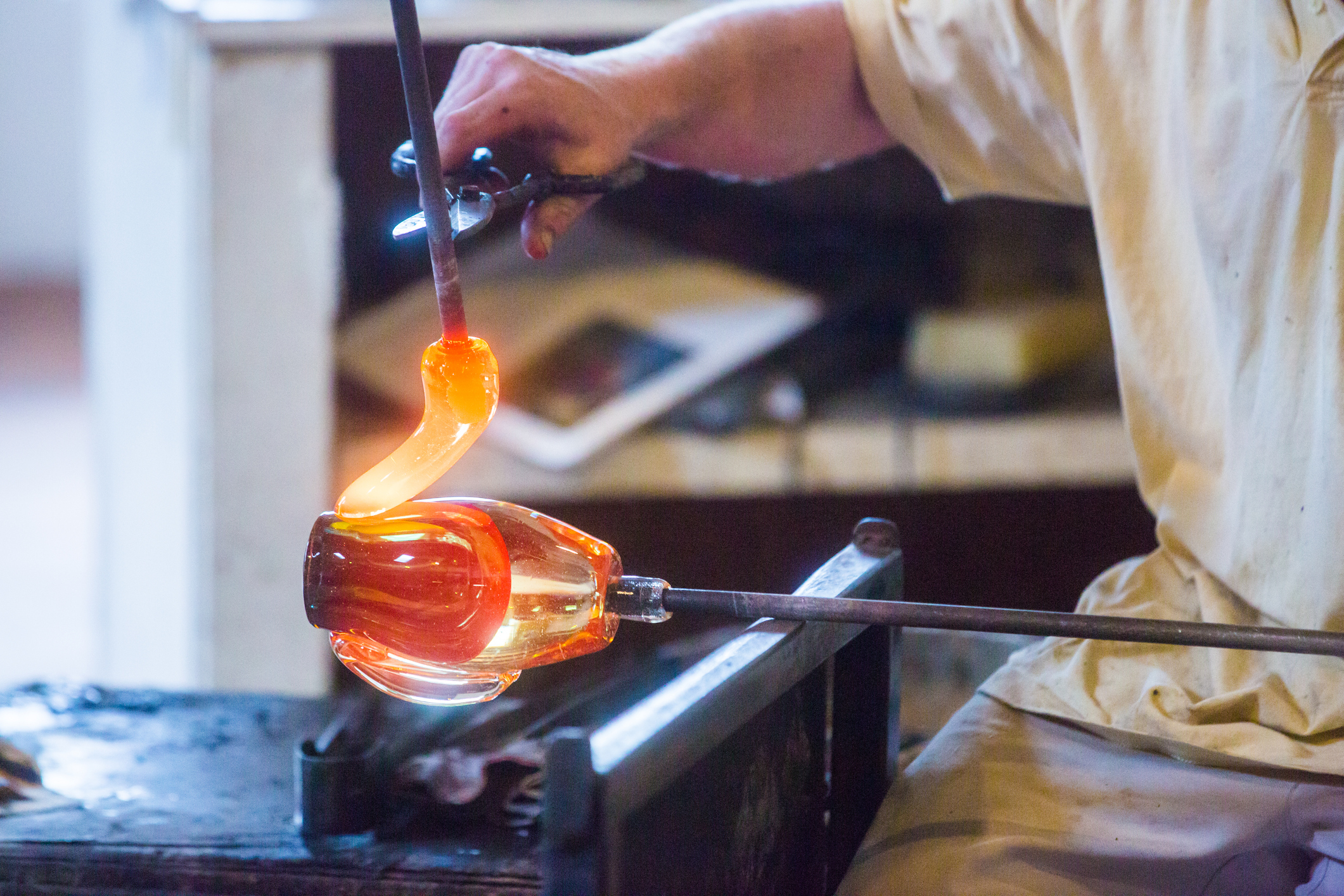 Molten glass