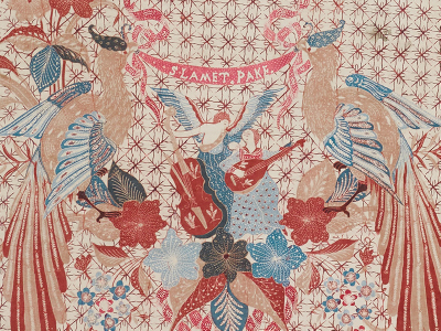 Detail from a kain panjang textile