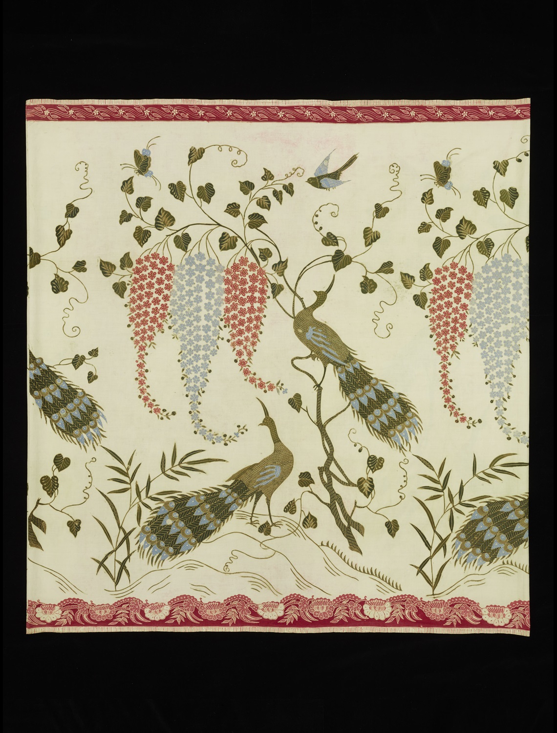 Sarong of Wisteria and Peacock