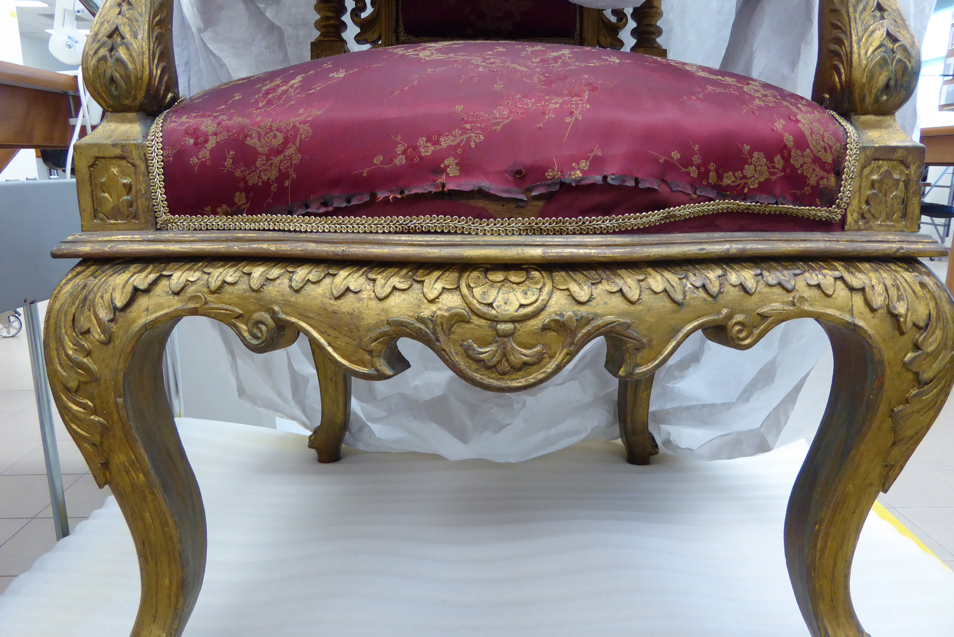 detail shot of treated chair
