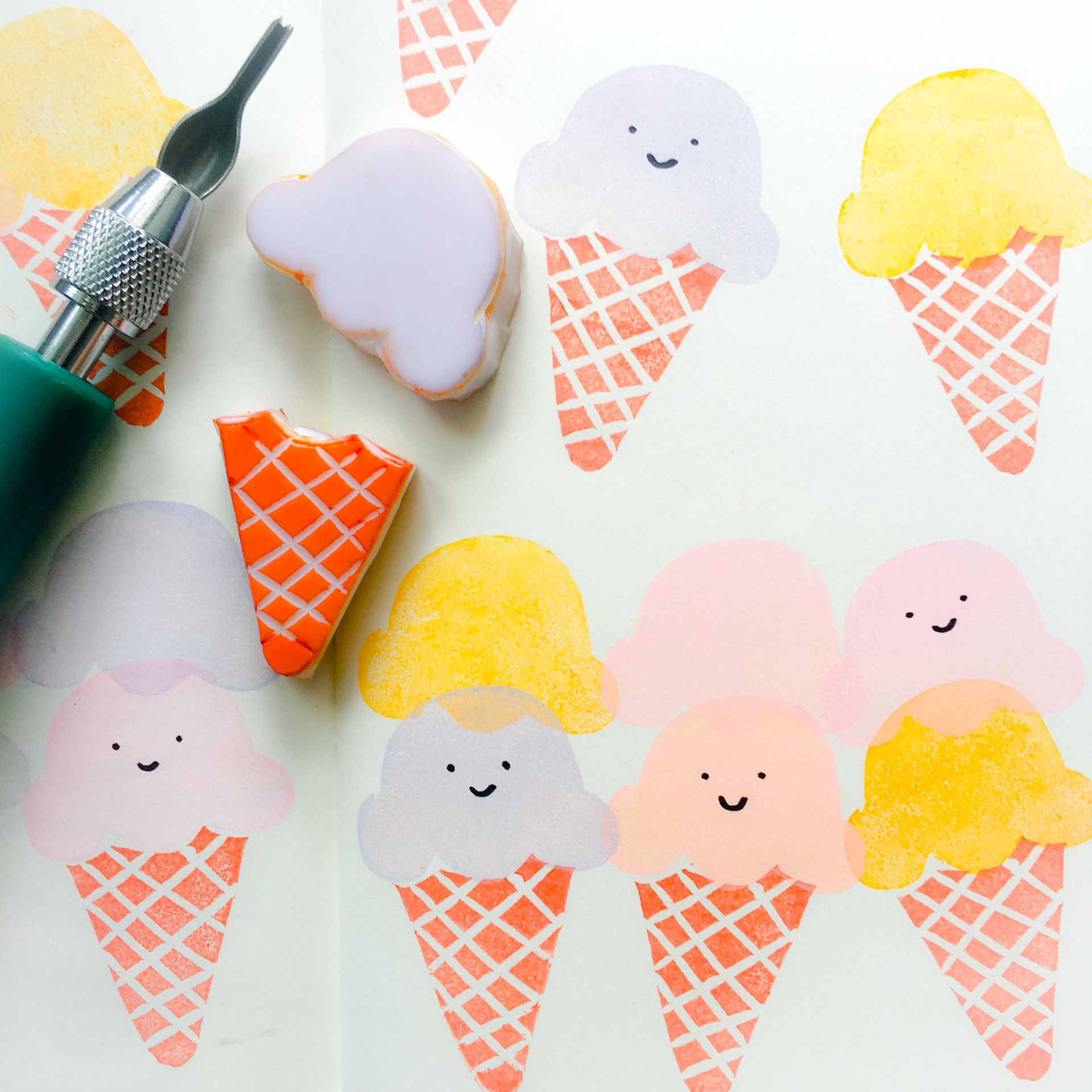 Carve Ink Print A Rubber Stamp Carving Workshop