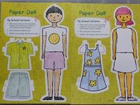 SPED  paper dolls sch uniform complete