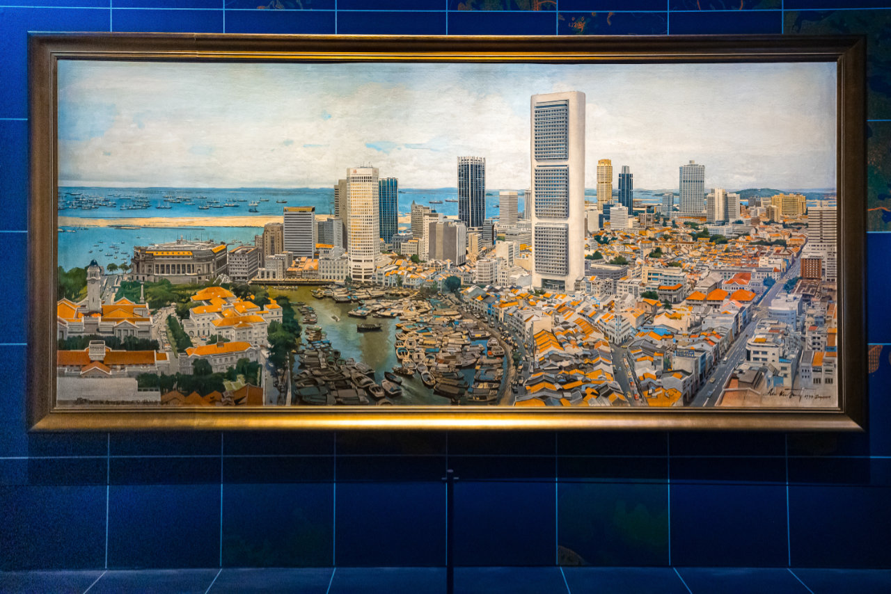 Skyline of Singapore in 1976 by Lai Kui Fang
