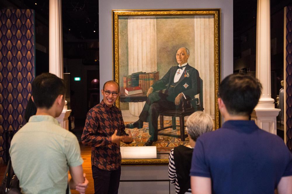 Group tour at the National Museum of Singapore
